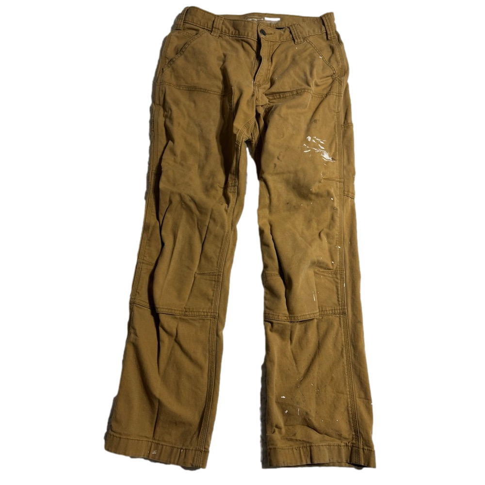 Carhartt Distressed 30 x 30 Inch Tan Brown Work Pants Men’s Well Worn Relaxed